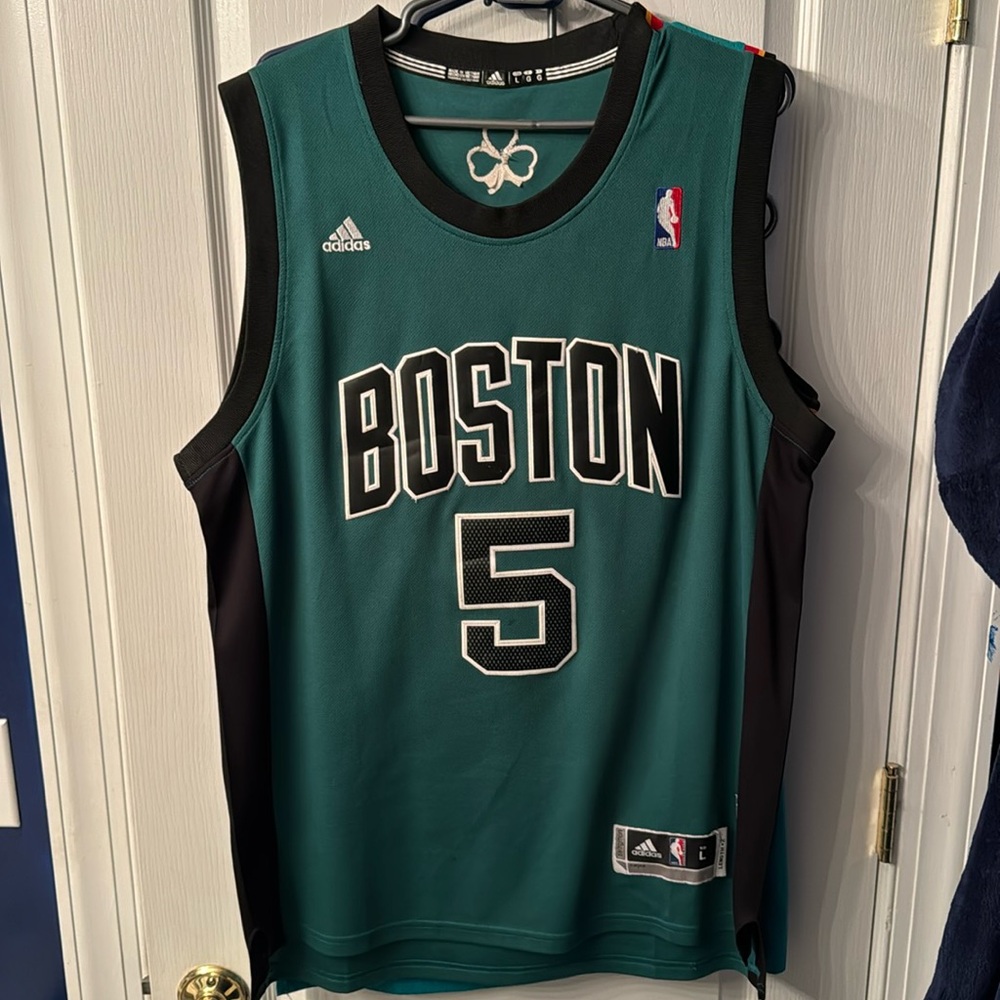 Green and black Kevin Garnett Celtics jersey